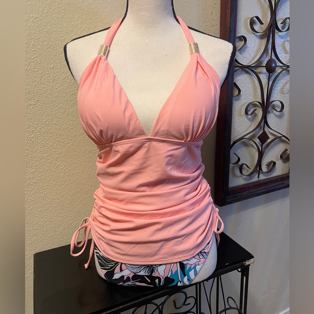 NWT SUUKSESS Halter Tankini Bathing Suits Sexy Slimming Tummy Control Swimsuit